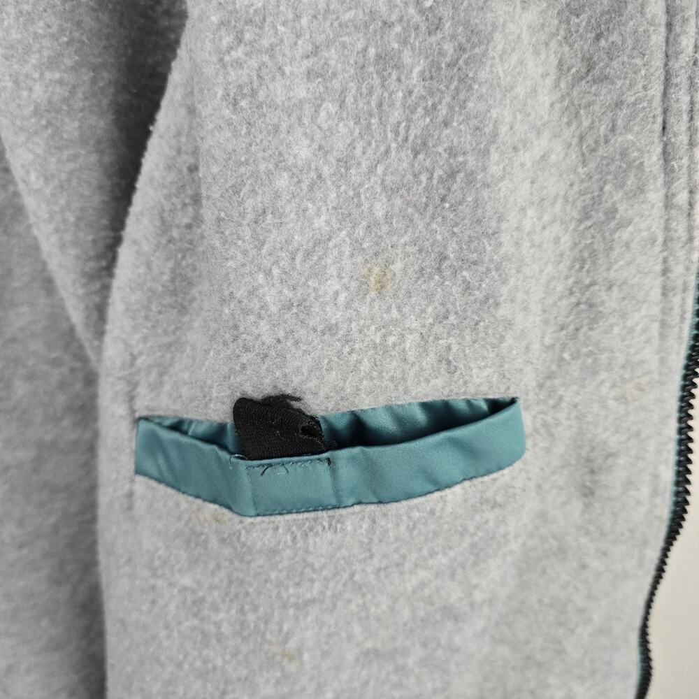 Vintage Nike Fullzip Hooded Jacket XL Teal 90s Travis Scott Parka Fleece Lined - Picture 10 of 16